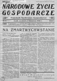 Narodowe Życie Gospodarcze: Tygodnik Społeczno-Gospodarczy 1938 nr 2 i nr 23/24