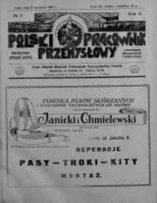 Polski Pracownik Przemysłowy. Organ Związku majstrów Fabrycznych Rzeczpospolitej Polskiej 15 wrzesień R. 2. 1925/1926 nr 7
