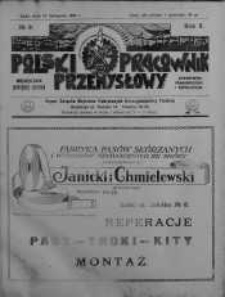 Polski Pracownik Przemysłowy. Organ Związku majstrów Fabrycznych Rzeczpospolitej Polskiej 15 listopad R. 2. 1925/1926 nr 9