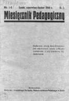 Miesięcznik Pedagogiczny 1945 czerwiec- lipiec nr 1-2