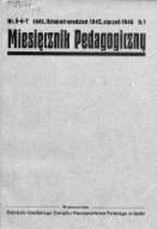 Miesięcznik Pedagogiczny 1945 listopad-grudzień-styczeń nr 5-6-7