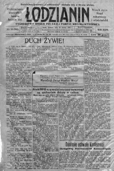 Łodzianin: Ogran Okręgu Łódzkiego Polskiej Partji Socjalistycznej 30 marzec 1929 nr 13