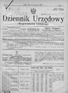 Dziennik Urzędowy Województwa Łódzkiego 25 styczeń 1926 nr 4