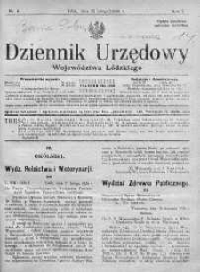 Dziennik Urzędowy Województwa Łódzkiego 22 luty 1926 nr 8