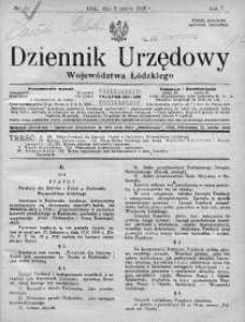 Dziennik Urzędowy Województwa Łódzkiego 8 marzec 1926 nr 10