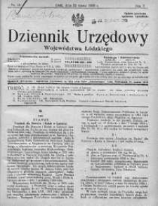 Dziennik Urzędowy Województwa Łódzkiego 22 marzec 1926 nr 12