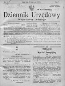 Dziennik Urzędowy Województwa Łódzkiego 26 kwiecień 1926 nr 17