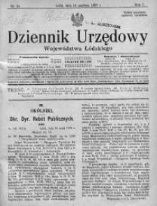 Dziennik Urzędowy Województwa Łódzkiego 14 czerwiec 1926 nr 24