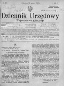 Dziennik Urzędowy Województwa Łódzkiego 21 czerwiec 1926 nr 25