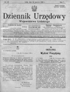 Dziennik Urzędowy Województwa Łódzkiego 28 czerwiec 1926 nr 26