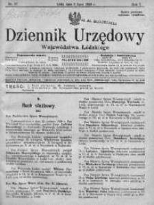 Dziennik Urzędowy Województwa Łódzkiego 5 lipiec 1926 nr 27