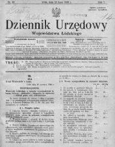 Dziennik Urzędowy Województwa Łódzkiego 12 lipiec 1926 nr 28