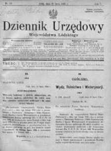 Dziennik Urzędowy Województwa Łódzkiego 26 lipiec 1926 nr 30