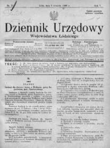 Dziennik Urzędowy Województwa Łódzkiego 2 sierpień 1926 nr 31