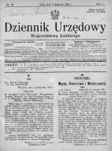Dziennik Urzędowy Województwa Łódzkiego 6 wrzesień 1926 nr 36