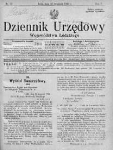 Dziennik Urzędowy Województwa Łódzkiego 13 wrzesień 1926 nr 37