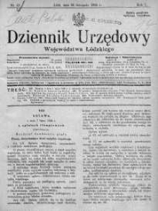 Dziennik Urzędowy Województwa Łódzkiego 29 listopad 1926 nr 48