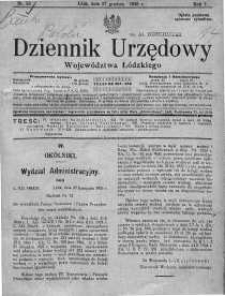 Dziennik Urzędowy Województwa Łódzkiego 27 grudzień 1926 nr 52