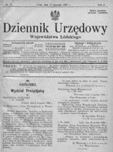 Dziennik Urzędowy Województwa Łódzkiego 17 styczeń 1927 nr 3