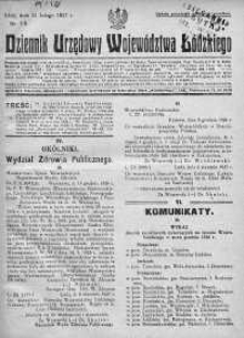 Dziennik Urzędowy Województwa Łódzkiego 21 luty 1927 nr 7/8