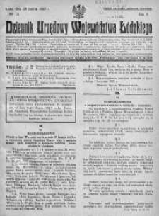 Dziennik Urzędowy Województwa Łódzkiego 28 marzec 1927 nr 13