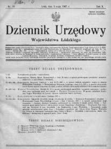 Dziennik Urzędowy Województwa Łódzkiego 2 maj 1927 nr 16