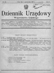 Dziennik Urzędowy Województwa Łódzkiego 1 październik 1927 nr 21