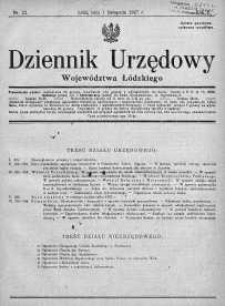 Dziennik Urzędowy Województwa Łódzkiego 1 listopad 1927 nr 22