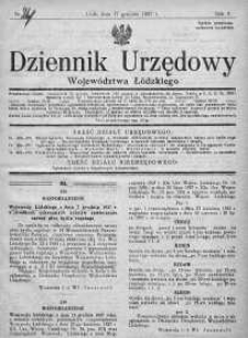 Dziennik Urzędowy Województwa Łódzkiego 17 grudzień 1927 nr 24