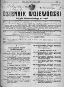 Dziennik Urzędowy Województwa Łódzkiego 15 kwiecień 1928 nr 5