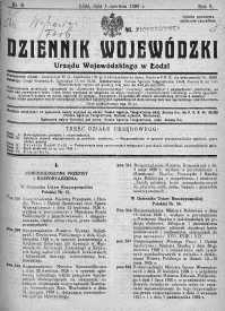 Dziennik Urzędowy Województwa Łódzkiego 1 czerwiec 1928 nr 8