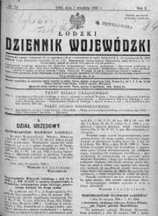 Dziennik Urzędowy Województwa Łódzkiego 1 wrzesień 1928 nr 14