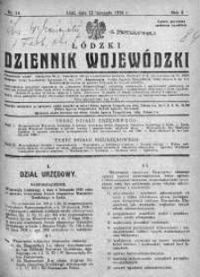 Dziennik Urzędowy Województwa Łódzkiego 15 listopad 1928 nr 19