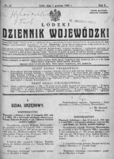 Dziennik Urzędowy Województwa Łódzkiego 1 grudzień 1928 nr 20