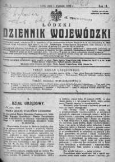 Dziennik Urzędowy Województwa Łódzkiego 1 styczeń 1929 nr 1