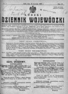 Dziennik Urzędowy Województwa Łódzkiego 15 styczeń 1929 nr 2