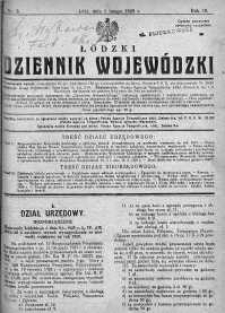 Dziennik Urzędowy Województwa Łódzkiego 1 luty 1929 nr 3