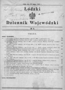 Dziennik Urzędowy Województwa Łódzkiego 20 luty 1929 nr 4