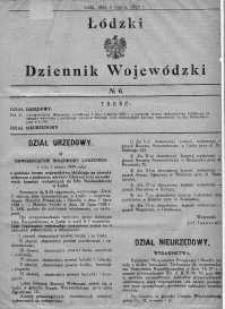 Dziennik Urzędowy Województwa Łódzkiego 4 marzec 1929 nr 6
