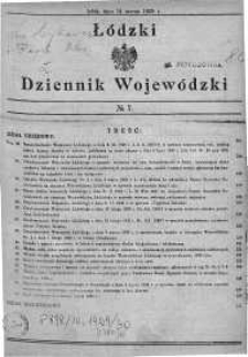Dziennik Urzędowy Województwa Łódzkiego 14 marzec 1929 nr 7