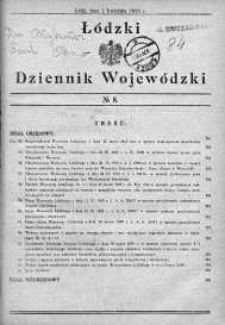 Dziennik Urzędowy Województwa Łódzkiego 1 kwiecień 1929 nr 8