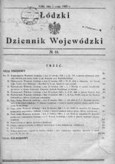 Dziennik Urzędowy Województwa Łódzkiego 1 maj 1929 nr 10