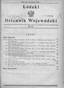 Dziennik Urzędowy Województwa Łódzkiego 15 czerwiec 1929 nr 13