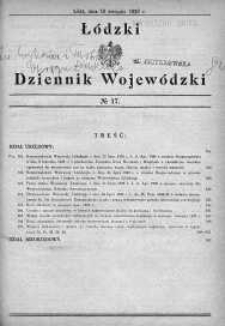 Dziennik Urzędowy Województwa Łódzkiego 15 sierpień 1929 nr 17