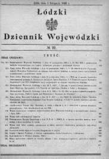 Dziennik Urzędowy Województwa Łódzkiego 1 listopad 1929 nr 22