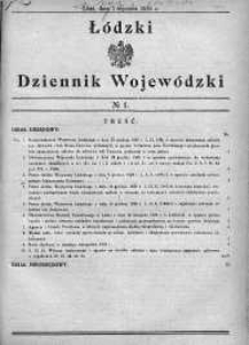 Łódzki Dziennik Wojewódzki 1 styczeń 1930 nr 1