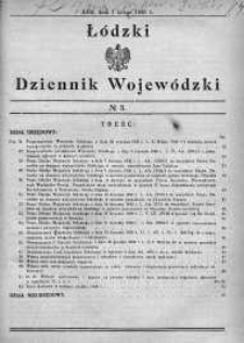Łódzki Dziennik Wojewódzki 1 luty 1930 nr 3