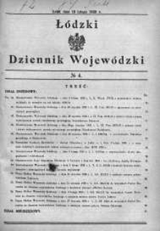 Łódzki Dziennik Wojewódzki 15 luty 1930 nr 4