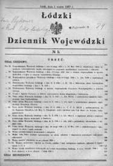 Łódzki Dziennik Wojewódzki 1 marzec 1930 nr 5