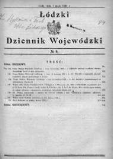 Łódzki Dziennik Wojewódzki 1 maj 1930 nr 9